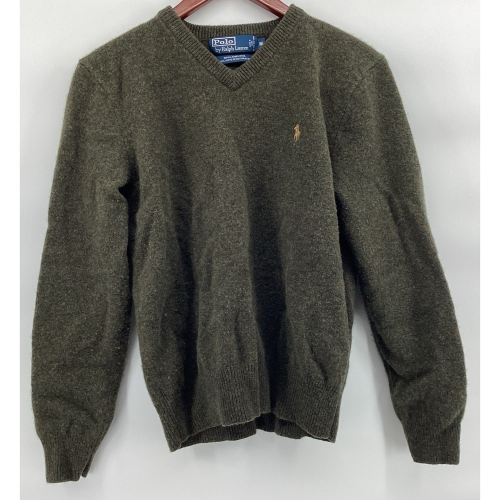 Polo Ralph Lauren Men's 100% Lambs Wool Sweater With Small Pony Size Medium